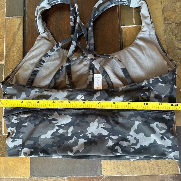CRZ YOGA Butterluxe Strappy Sports Bra Size S black and gray - Picture 2 of 4